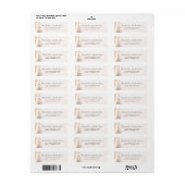 Roze en Gouden Agaten Script Retouradres Etiket (Full Sheet)