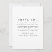 Roze en gouden Alice in het Wonderland Baby shower Bedankkaart (Achterkant)