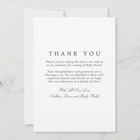 Roze en gouden Alice in het Wonderland Baby shower Bedankkaart (Achterkant)