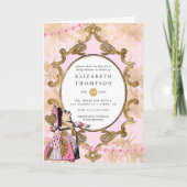 Roze en gouden Alice in Wonderland Baby shower (Voorkant)