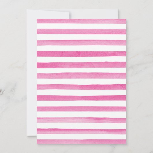 Roze en Gouden Ananas & Flamingo Quinceanera Kaart (Achterkant)