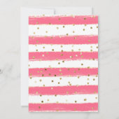 Roze en Gouden Ananas & Flamingo Sweet 16 Kaart (Achterkant)