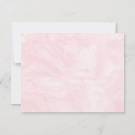 Roze en gouden Baby - Hartelijk dank Bedankkaart (Achterkant)