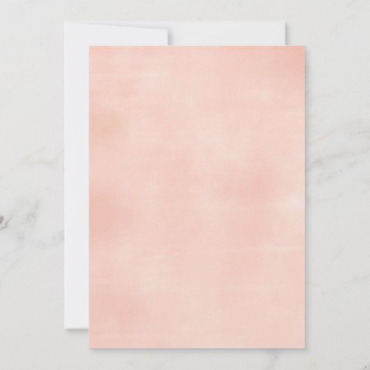 Roze en gouden Baby in Bloom Baby shower Invitatio Kaart (Achterkant)