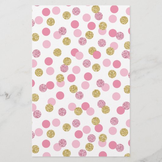 Roze en gouden Baby shower Baby Naam (Achterkant)