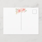 Roze en gouden Baby shower Briefkaart (Achterkant)