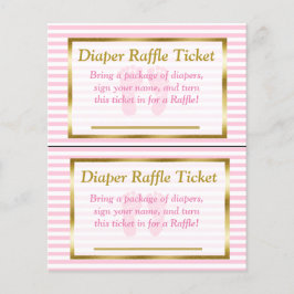 Roze en gouden Baby shower, dunne Raffle