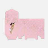 Roze en Gouden Baby shower Favor Tent Bedankdoosjes (Uitgevouwen)