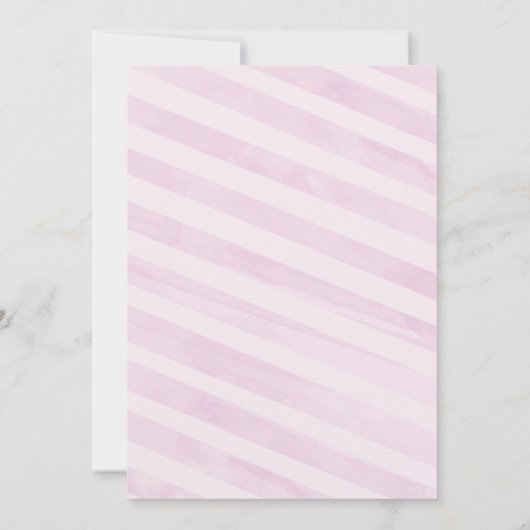 Roze en gouden Baby shower Kaart (Achterkant)