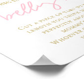 Roze en gouden Baby shower spelcode Poster (Hoek)