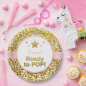 Roze en gouden baby showers borden papieren bordje (Feest)