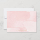 Roze en gouden Baby showers registratiekaart Bedankkaart (Achterkant)