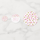 Roze en gouden Baby showers tafel Confetti (Achterkanten)