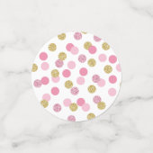 Roze en gouden Baby showers tafel Confetti (Kleine voorkant)
