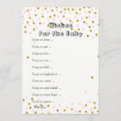 Roze en gouden Baby - Vereist Baby en Raad eens wi Advieskaart (Achterkant)