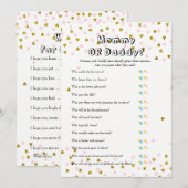 Roze en gouden Baby - Vereist Baby en Raad eens wi Advieskaart (Voorkant / Achterkant)