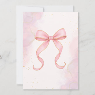 Roze en gouden babyshower uitnodiging