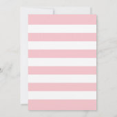 Roze en gouden babyshower uitnodiging glitters (Achterkant)