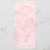 Roze en gouden ballerina tutu babyshower menu (Achterkant)