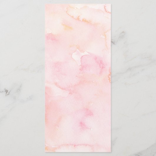 Roze en gouden ballerina tutu babyshower menu (Achterkant)