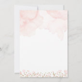 Roze en gouden ballonmeisje Baptisme uitnodiging (Achterkant)