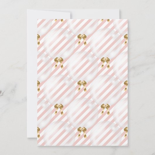 Roze en gouden ballonnen Baby shower Kaart (Achterkant)