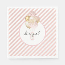 Roze en gouden ballonnen Baby shower