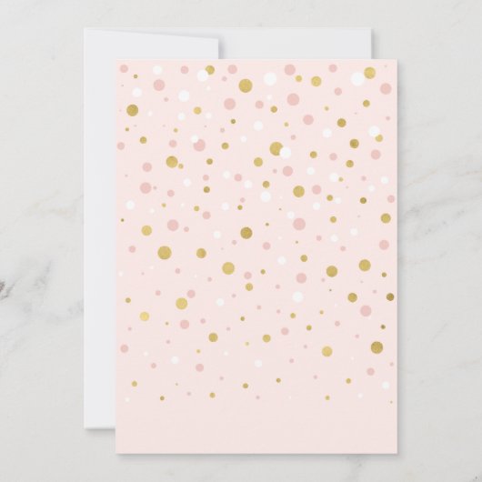 Roze en gouden ballonnen Geleide ouders Kaart (Achterkant)