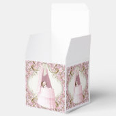 Roze en gouden Bassinet Baby shower Bedankdoosjes (Geopend)