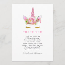 Roze en gouden Bedankt voor onkruidenierswaren