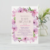 Roze en gouden bloemen kleurrijk kaart (Staand voorkant)