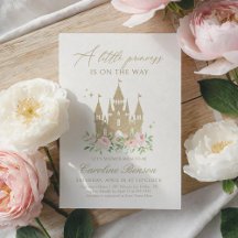 Roze en gouden bloemen prinses Baby shower