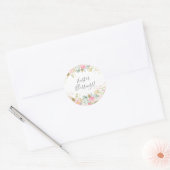 Roze en gouden bloemenschikking Pasen Ronde Sticker (Envelop)