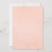 Roze en Gouden Bloemige Doop Kaart (Achterkant)