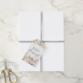 Roze en gouden bloemstuk Pasen zegen Cadeaulabel (Met Touw)