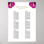 Roze en gouden borduurstoelagen poster (Voorkant)