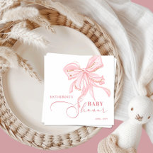 Roze en Gouden Bow Chic Girl Baby shower