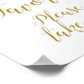 Roze en Gouden Bruids Bruiloft Bord Poster (Hoek)