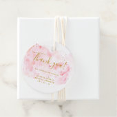 Roze en gouden bruidsfeest bedankt bedankjes labels (In situ)