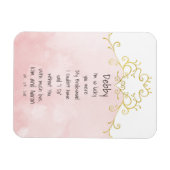 Roze en gouden bruidsmeisje bruiloft dank u magneet (Horizontaal)