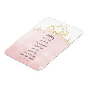 Roze en gouden bruidsmeisje bruiloft dank u magneet (Linkerzijde)