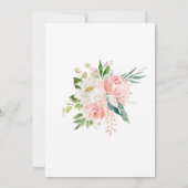 Roze en gouden bruiloft template kaart (Achterkant)