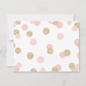 Roze en gouden Confetti Hartelijk dank Bedankkaart (Achterkant)