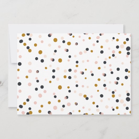 Roze en gouden Confetti Stippen Bridal Shower Kaart (Achterkant)
