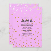 Roze en gouden Confetti Stippen Moderne glamour Gl Kaart (Voorkant / Achterkant)