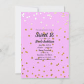 Roze en gouden Confetti Stippen Moderne glamour Gl Kaart (Voorkant)