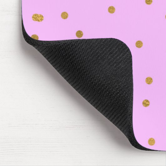 Roze en gouden Confetti Stippen Moderne glamour Gl Muismat (Hoek)