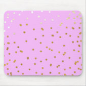 Roze en gouden Confetti Stippen Moderne glamour Gl Muismat (Voorkant)