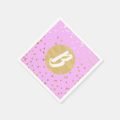 Roze en gouden Confetti Stippen Moderne glamour Gl Servet (Hoek)