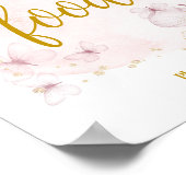 Roze en gouden dag Voedsel Tafel Poster (Hoek)